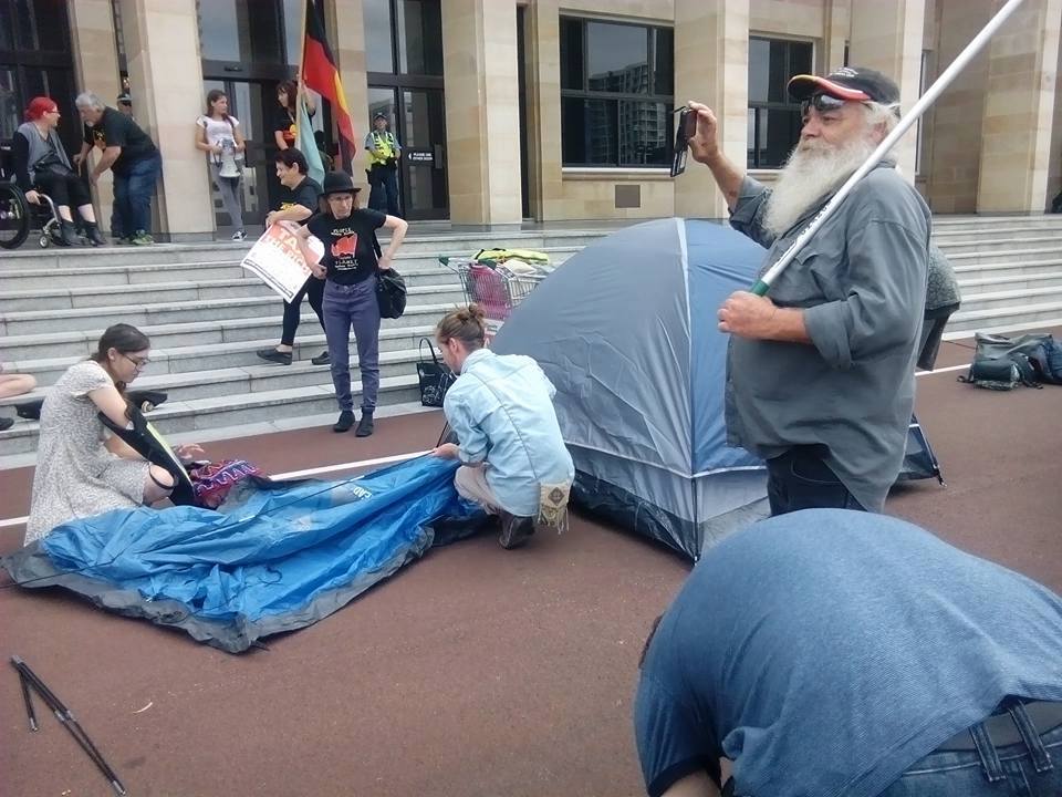 Boorloo / Perth: First Nations People lead action for the homeless at WA Parliament